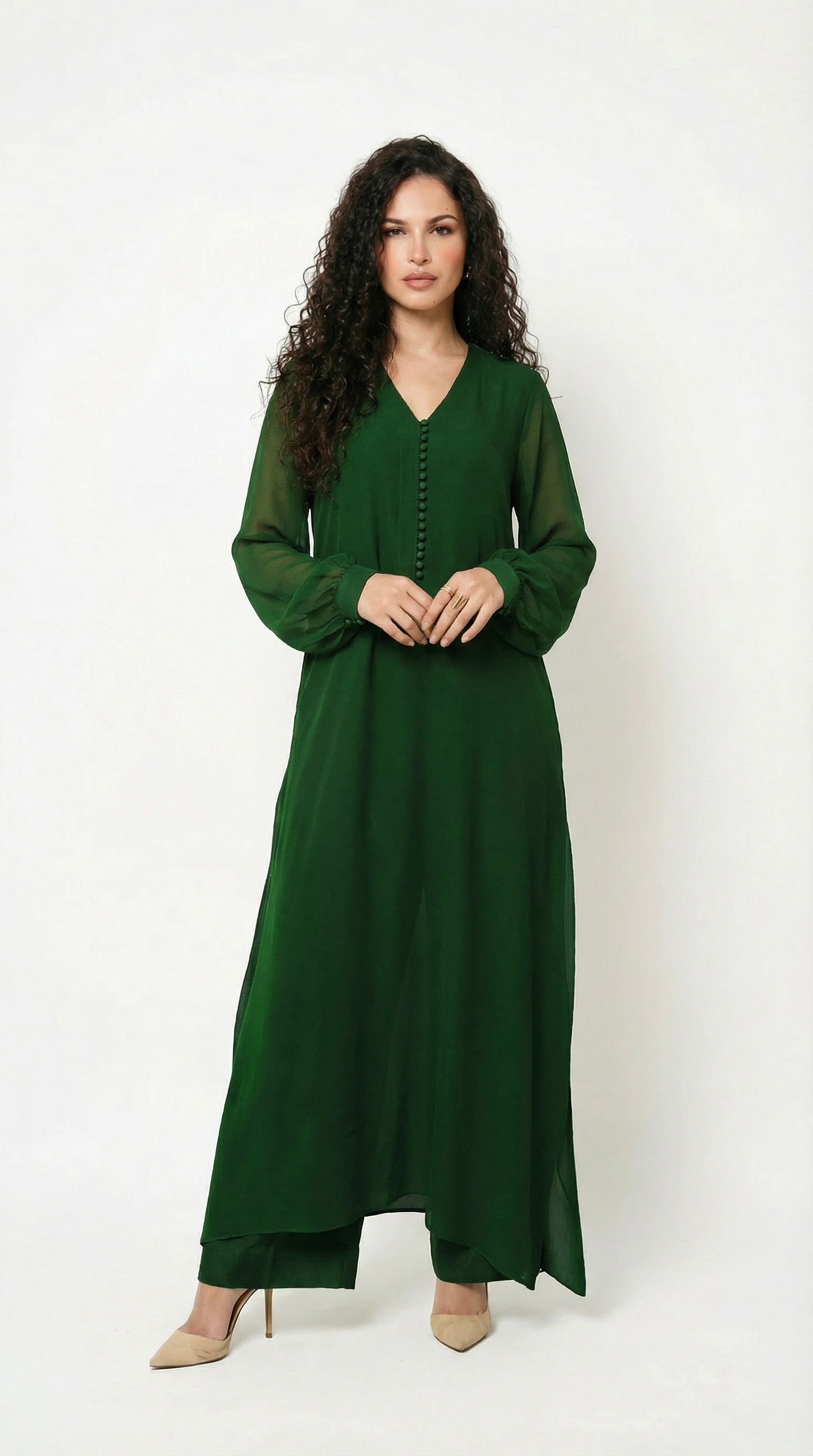 Emerald Chiffon Set