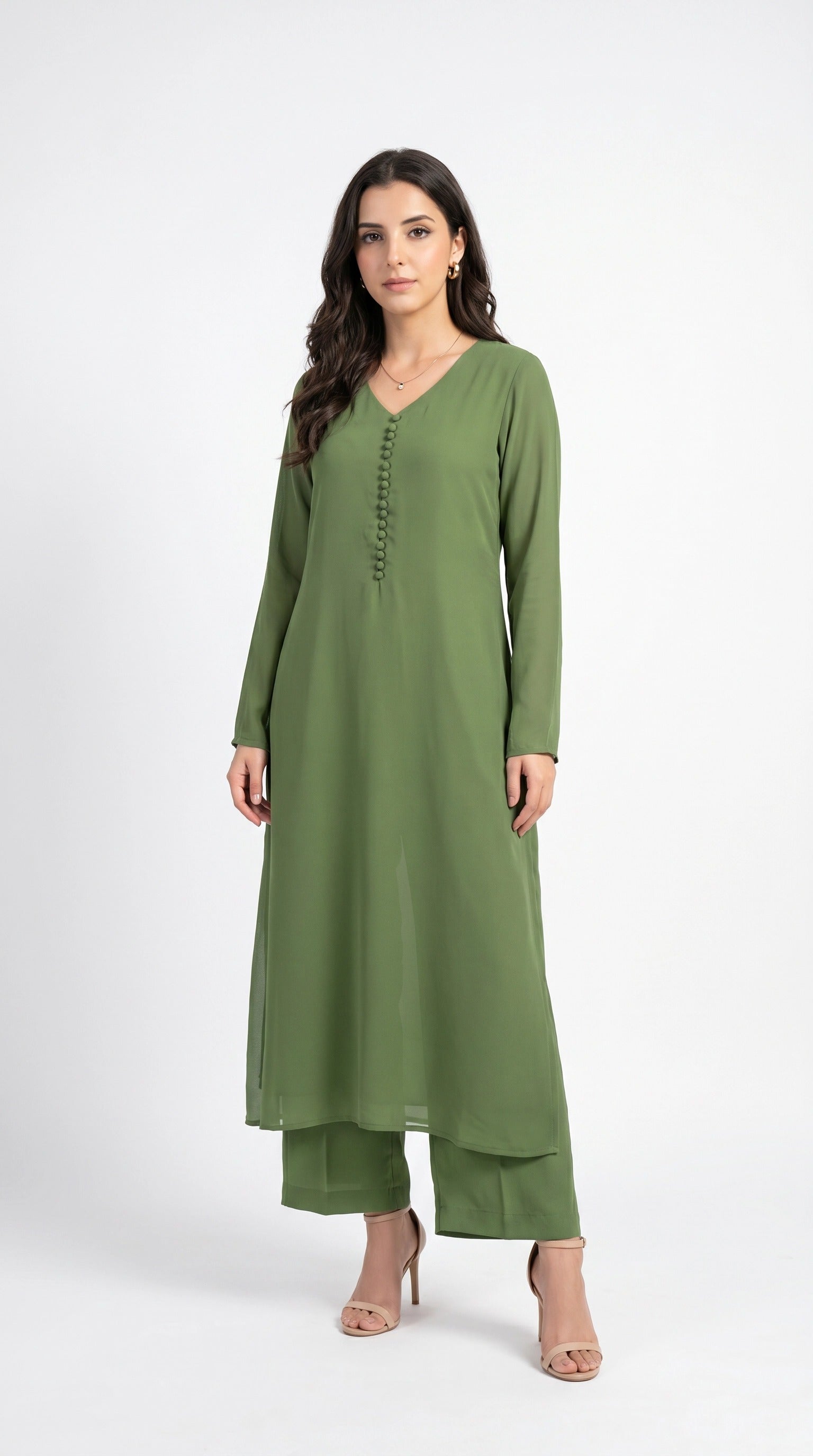 Green Chiffon Set