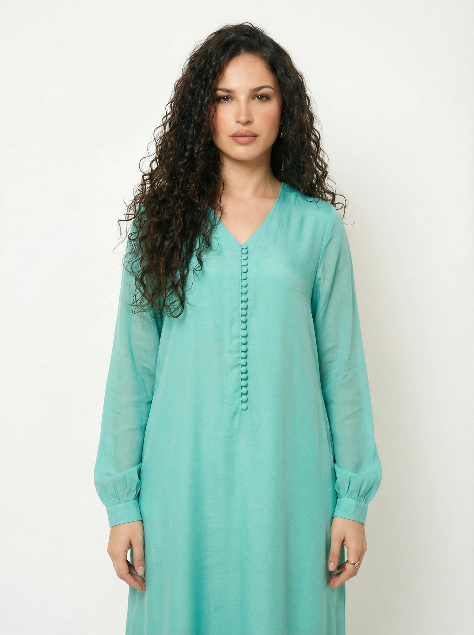 Turquoise Chiffon Set