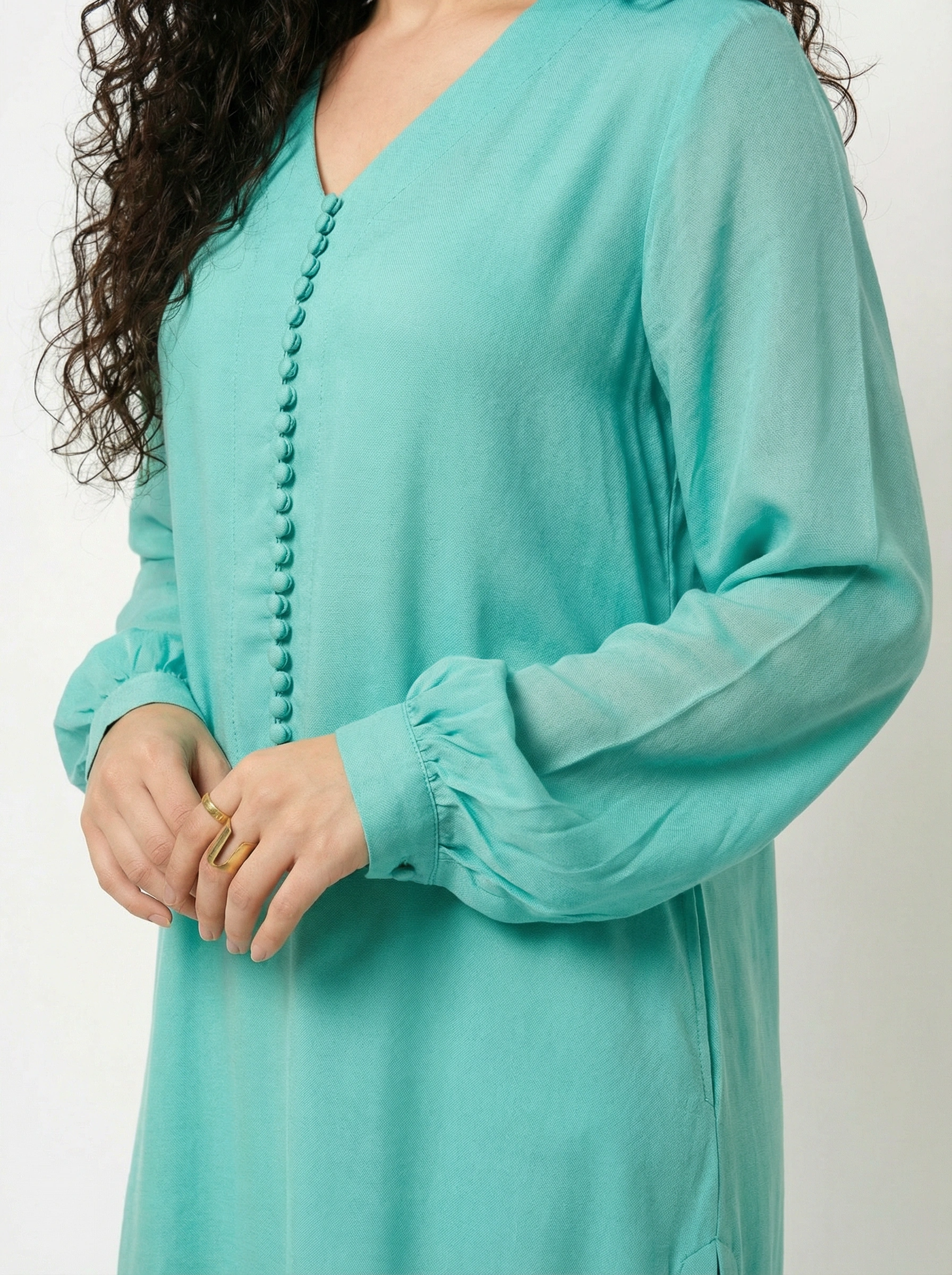 Turquoise Chiffon Set
