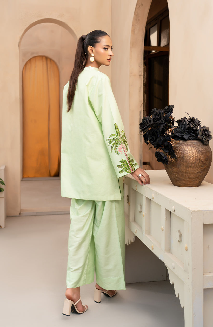 Ziva Sage Embroidered Set