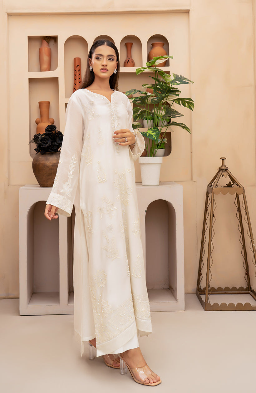 Ivory Embroidered Set