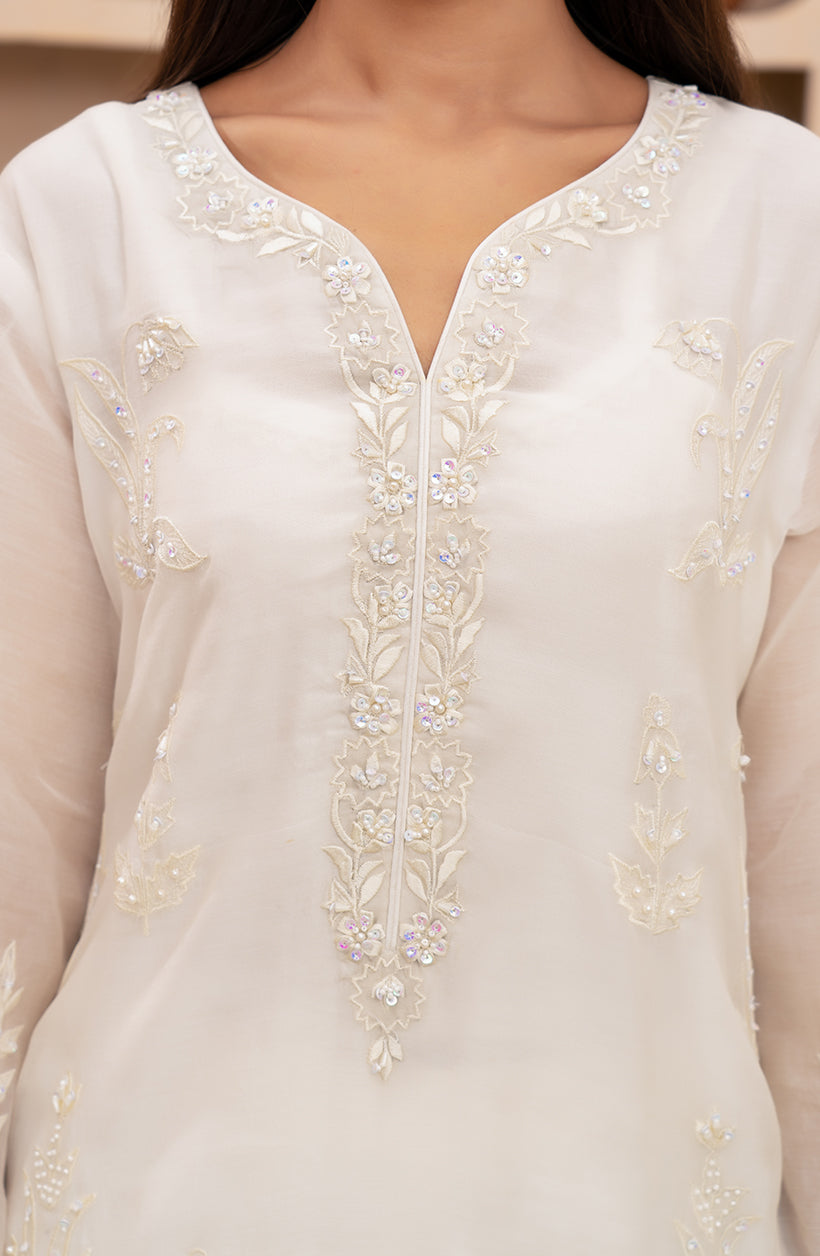 Ivory Embroidered Set