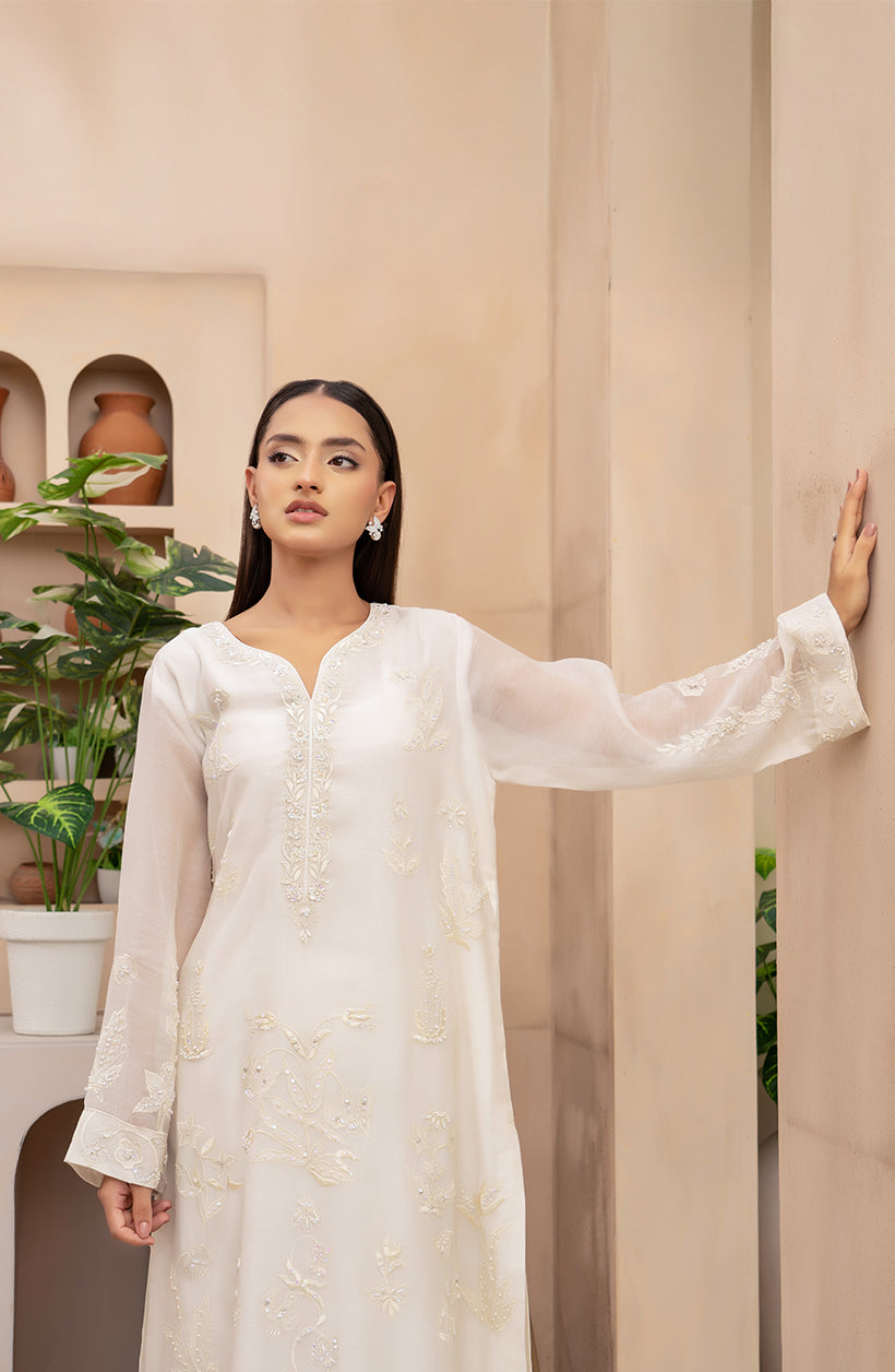 Ivory Embroidered Set