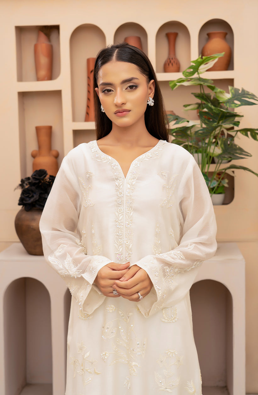 Ivory Embroidered Set