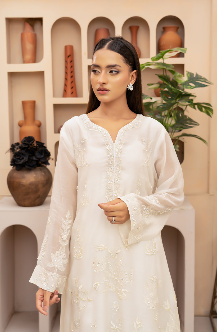 Ivory Embroidered Set