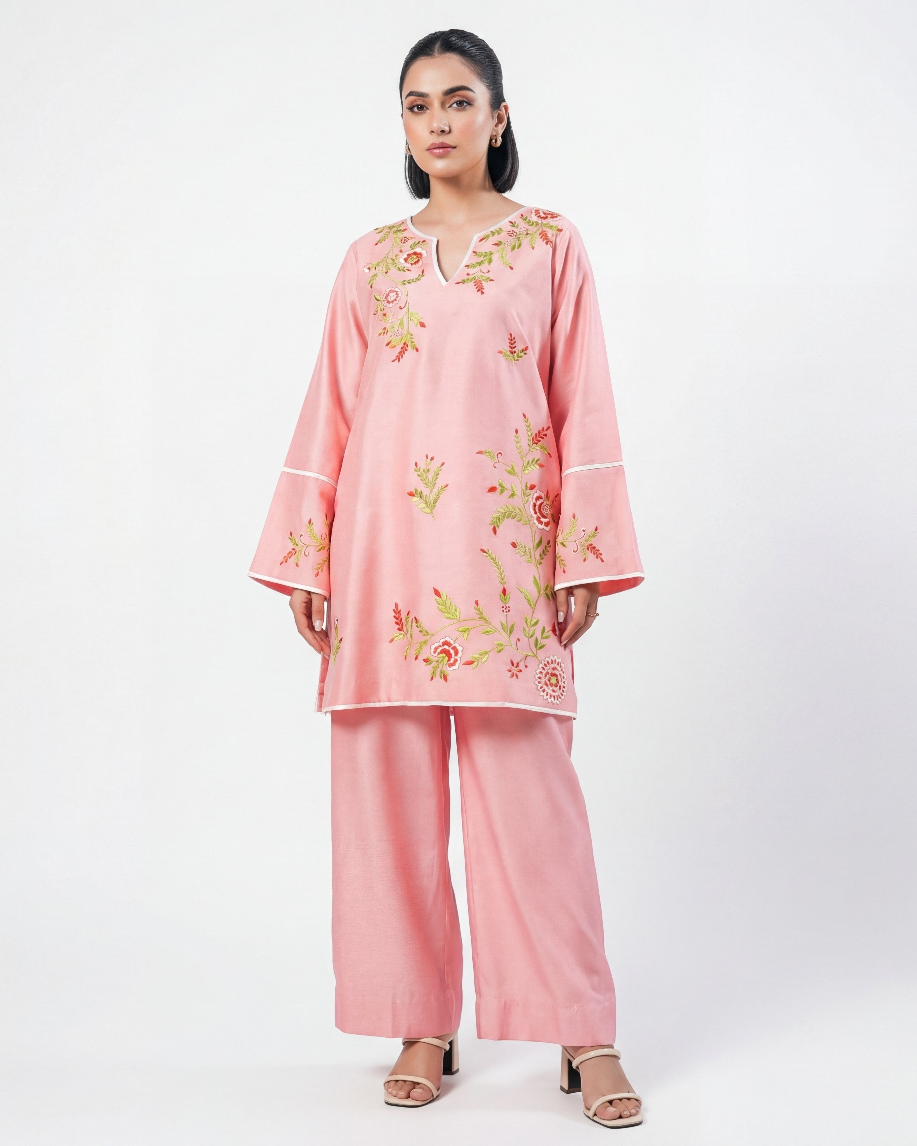 Gulzar Blush Embroidered Set