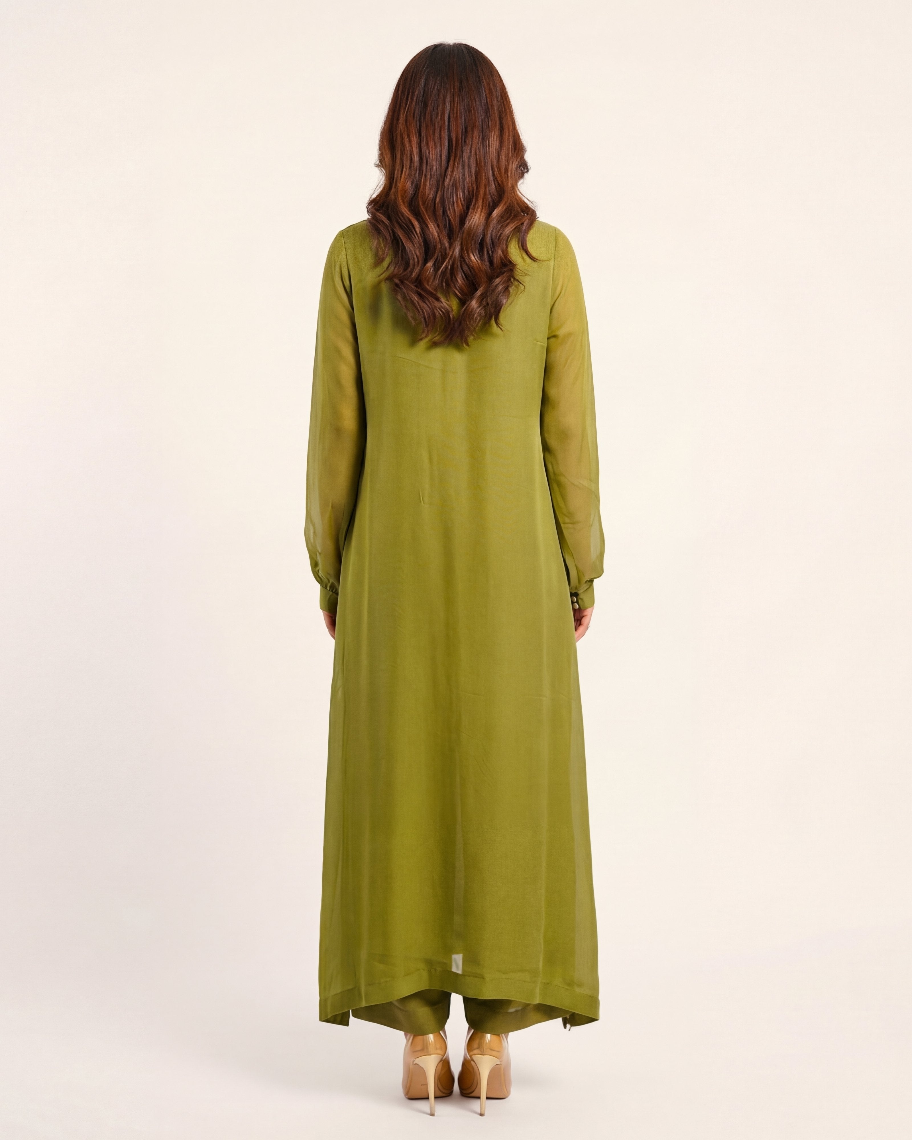 Olive Chiffon Set