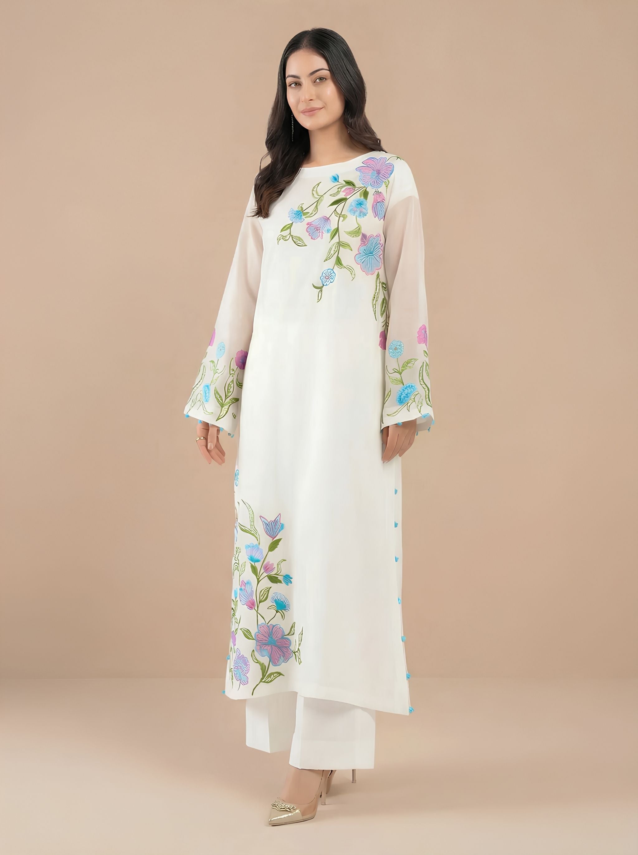 Floral Meadows Embroidered Set