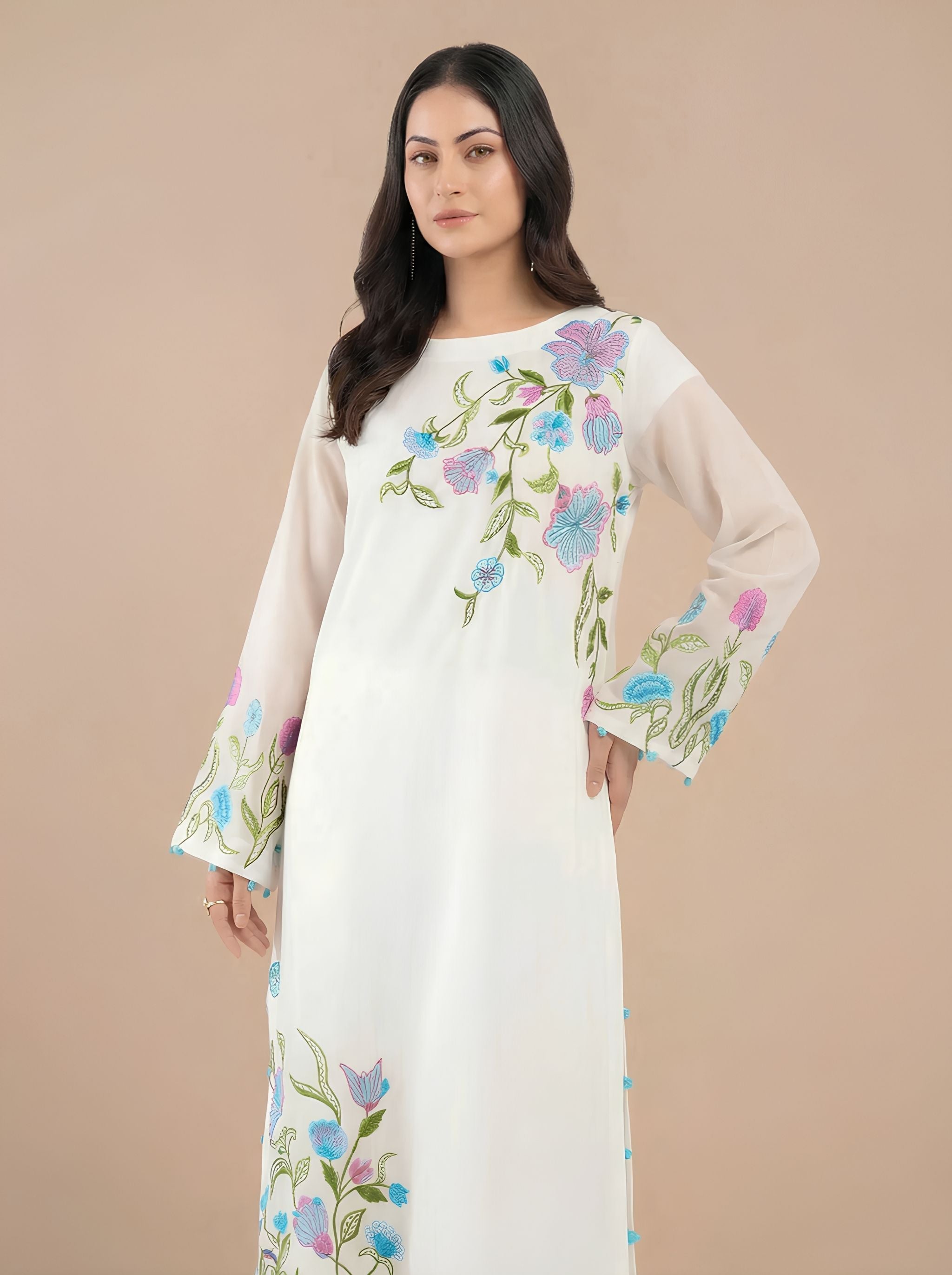 Floral Meadows Embroidered Set