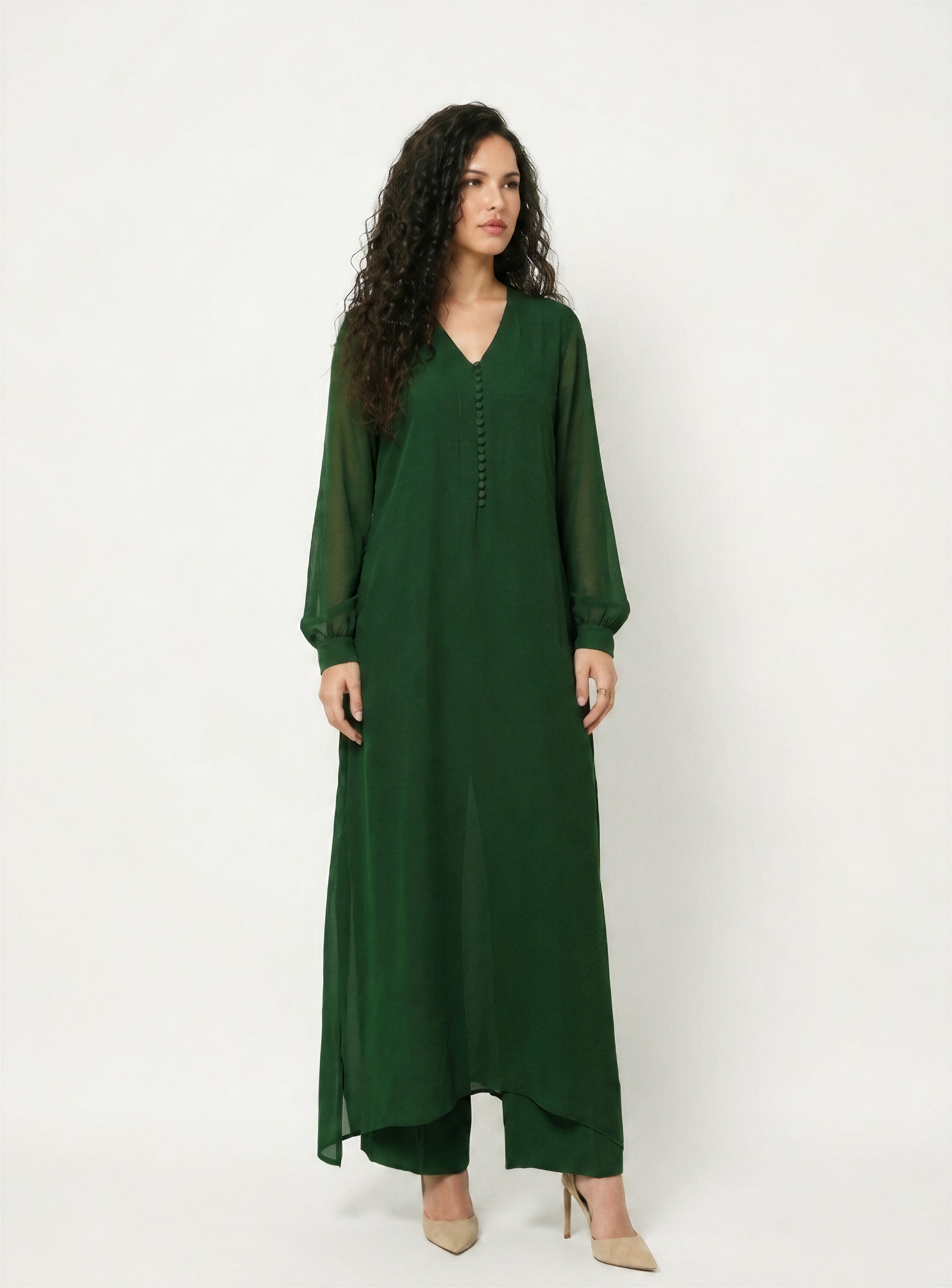 Emerald Chiffon Set