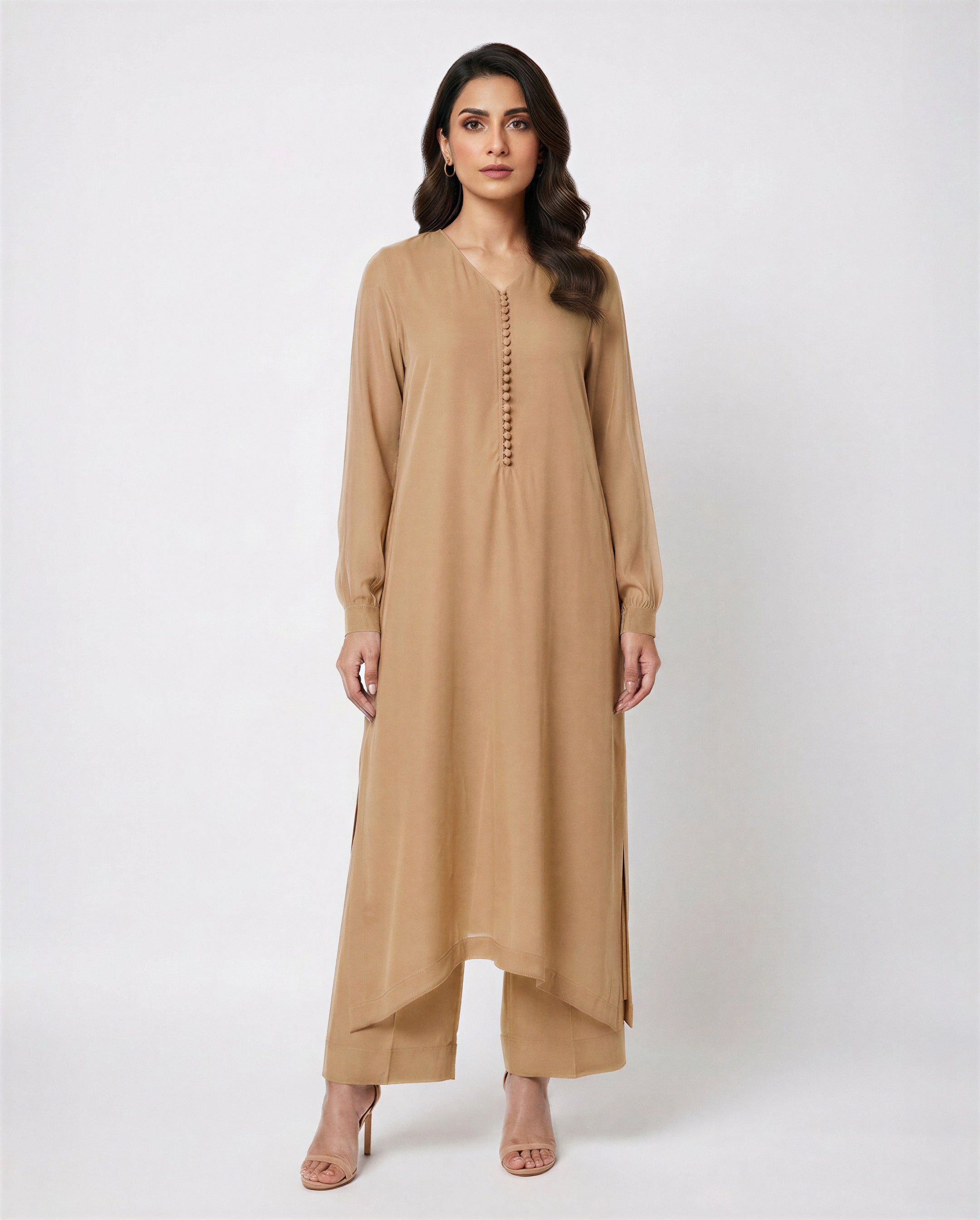 Light Brown Chiffon Set