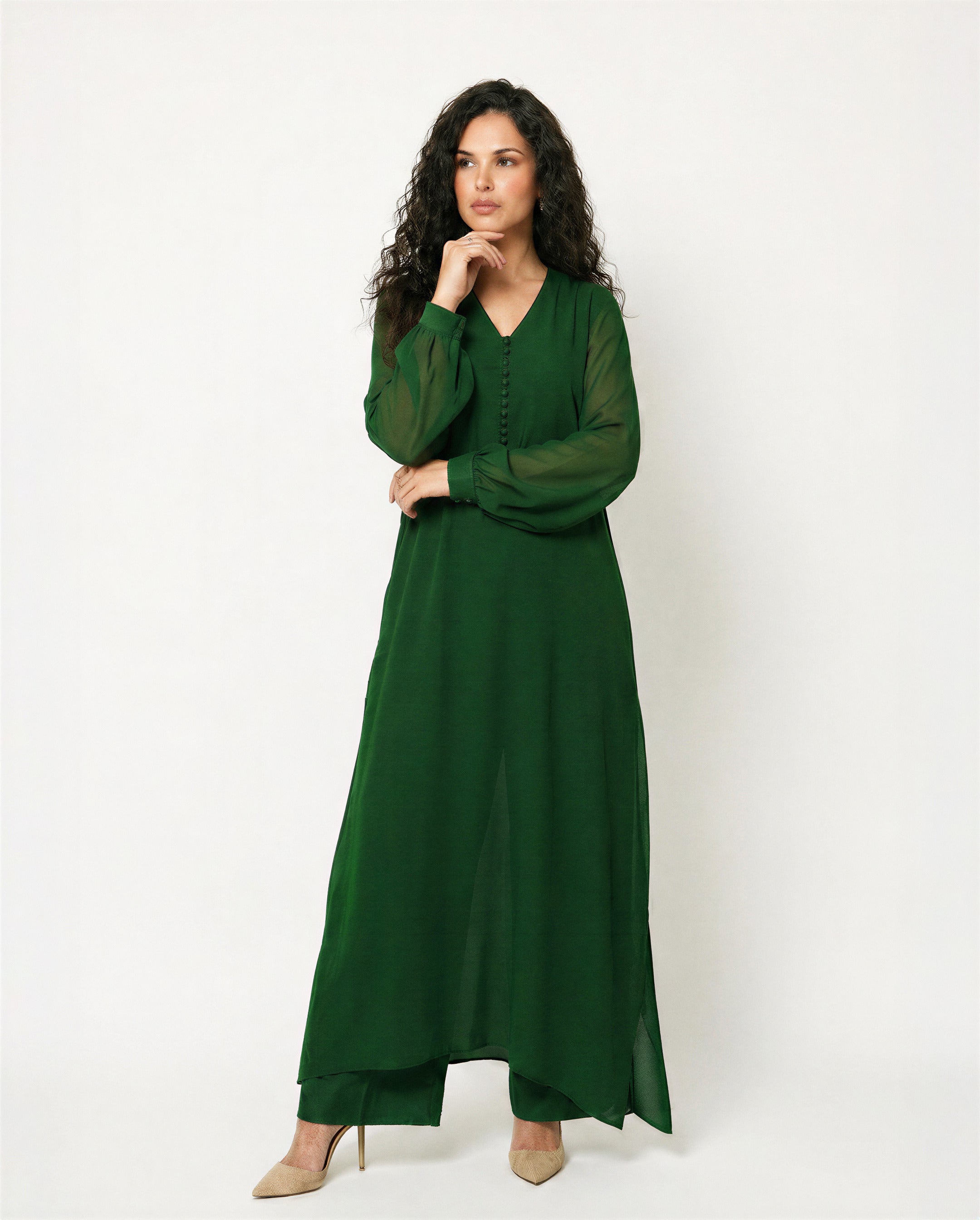 Emerald Chiffon Set